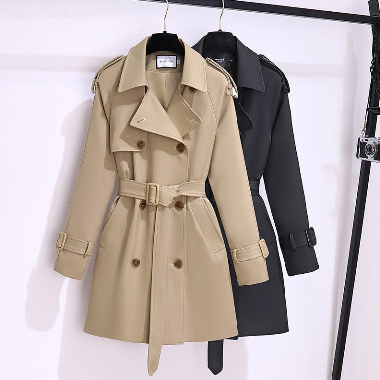 Short Trench Coat Khaki or Black